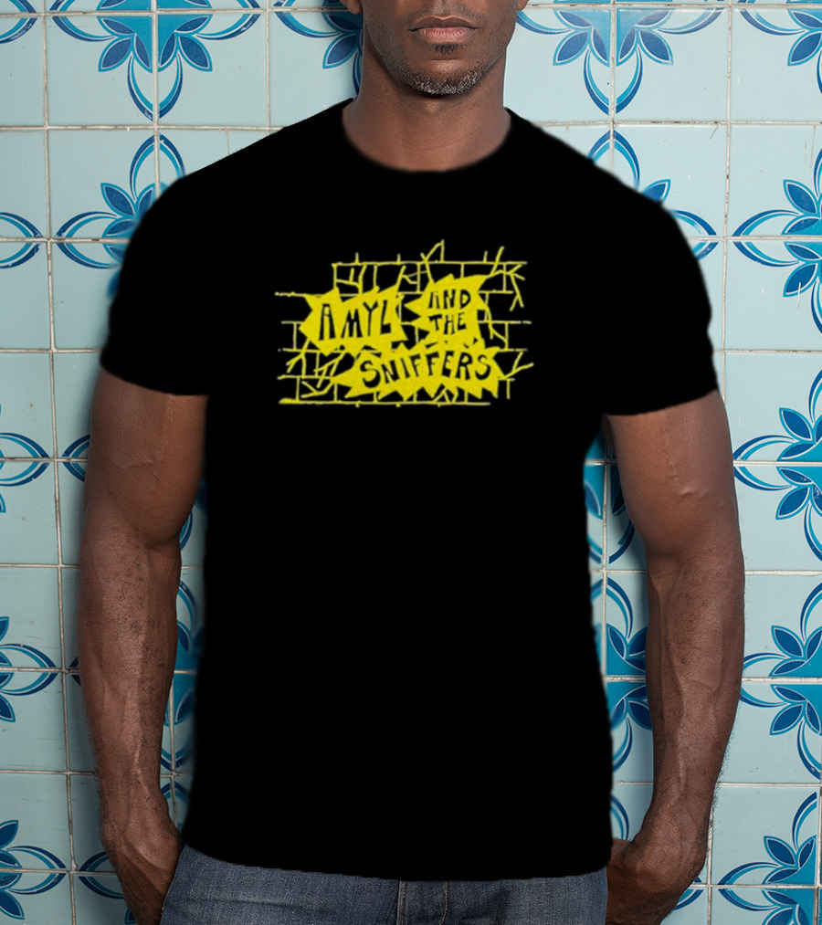 Amyl And The Sniffers Bricks Yellow Broken Brick Wall T-Shirt