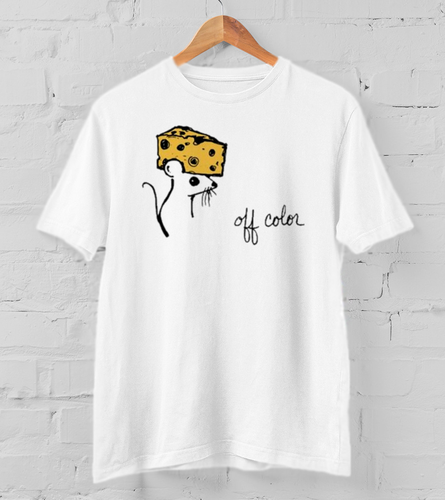Cheesehead Mouse Off Color Sketch With Cheese Hat T-Shirt