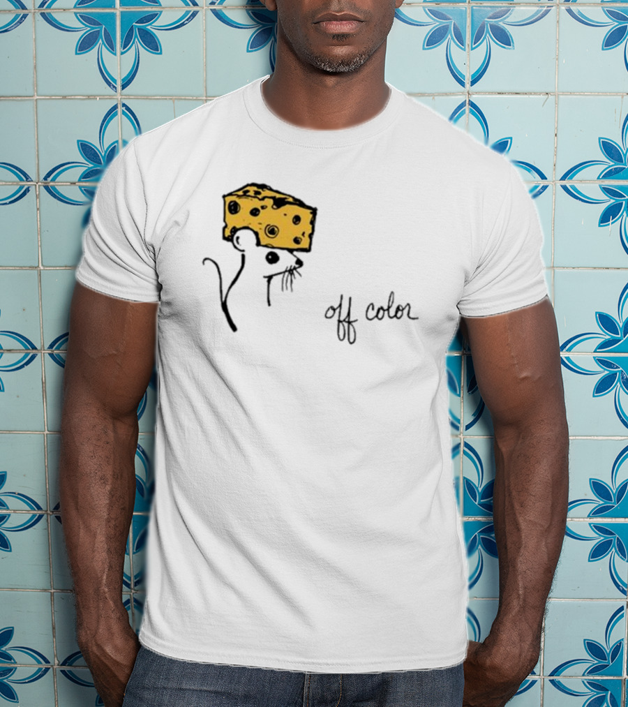 Cheesehead Mouse Off Color Sketch With Cheese Hat T-Shirt