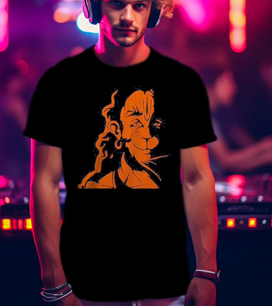 Happy Hanuman Iconic Orange T-Shirt