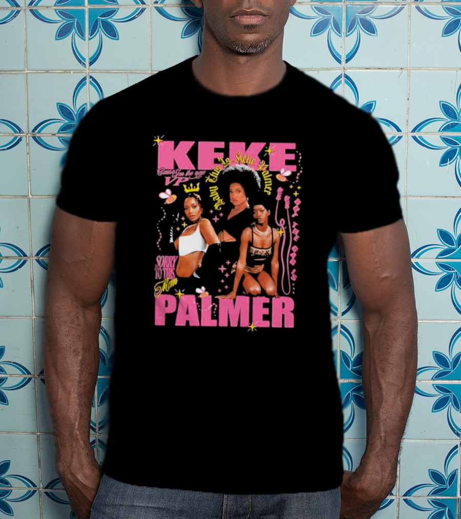 Keke Palmer Sorry To This Man Stylish Design Neon Icons T-Shirt