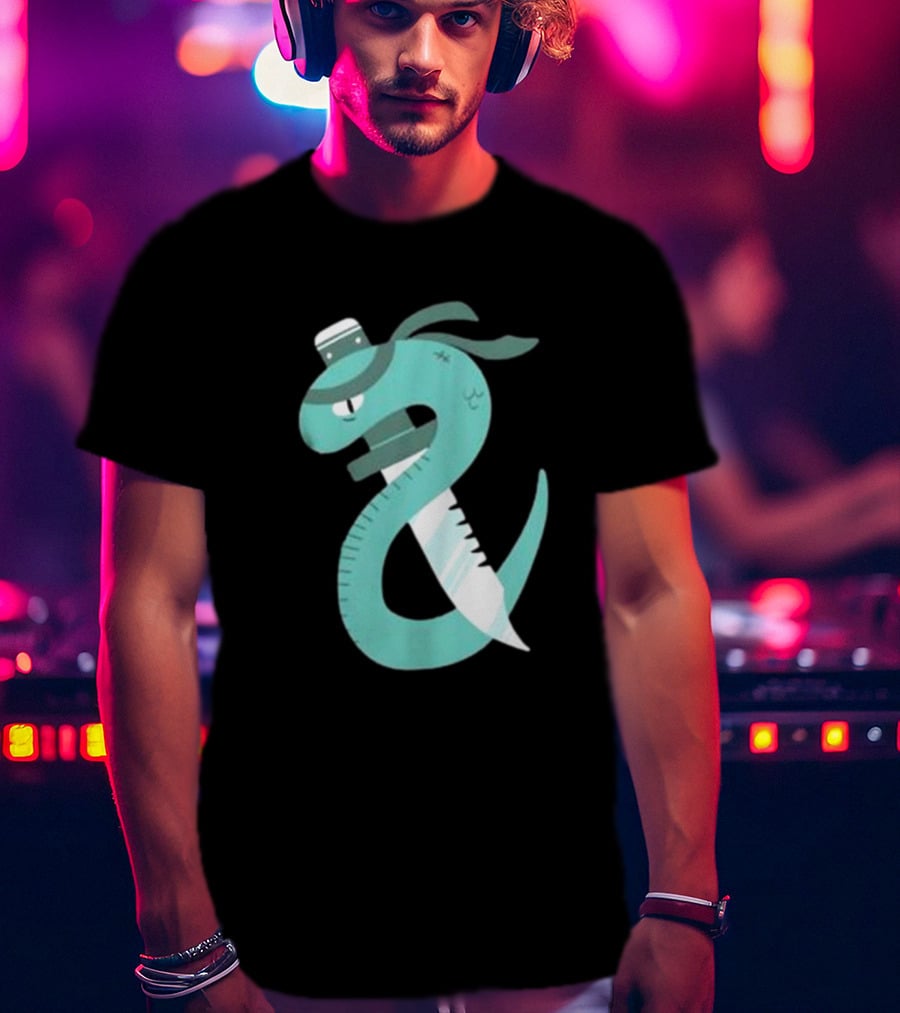 Eat More Snakes Karate Snake With Sushi Headband T-Shirt