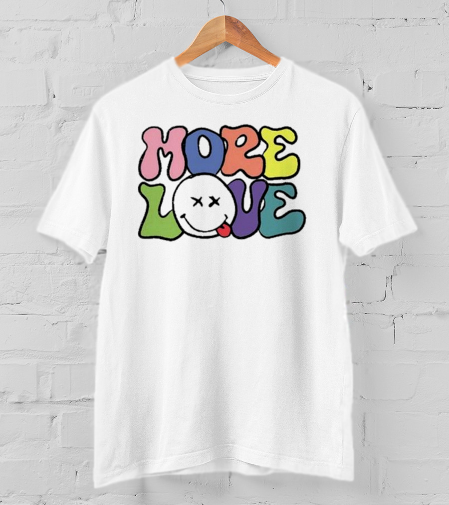 Wizkid More Love Colorful Groovy Smiley Mood T-Shirt