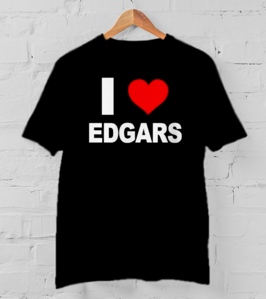 Ellaloca I Love Edgars Bold Red Heart T-Shirt