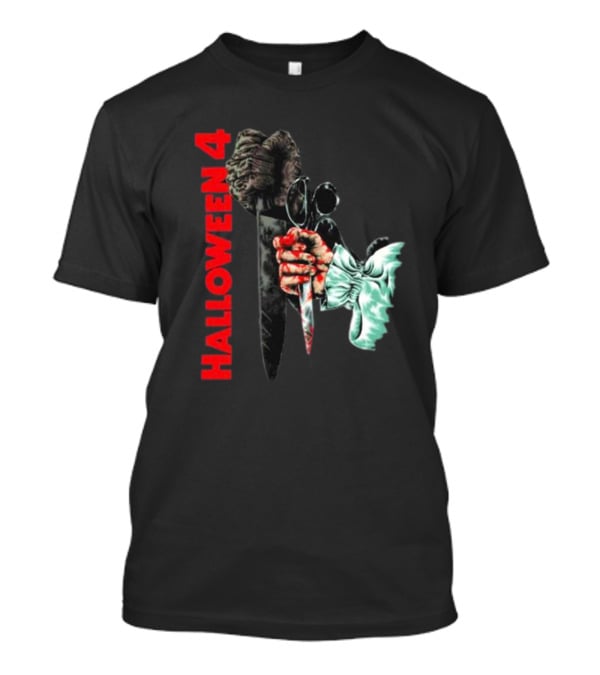 Halloween 4 Shadow Of The Shape Mask Knife Hand T-Shirt