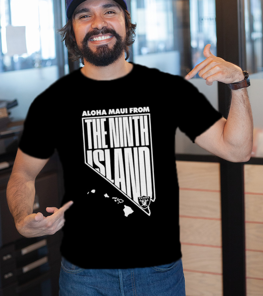 Aloha Maui From The Ninth Island Raiders Nevada Map T-Shirt