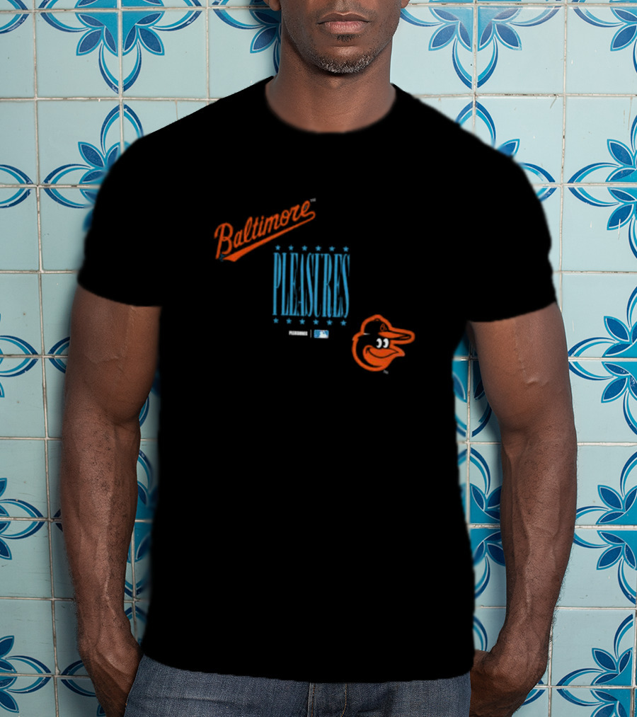 Baltimore Orioles PLEASURES MLB Collaboration T-Shirt