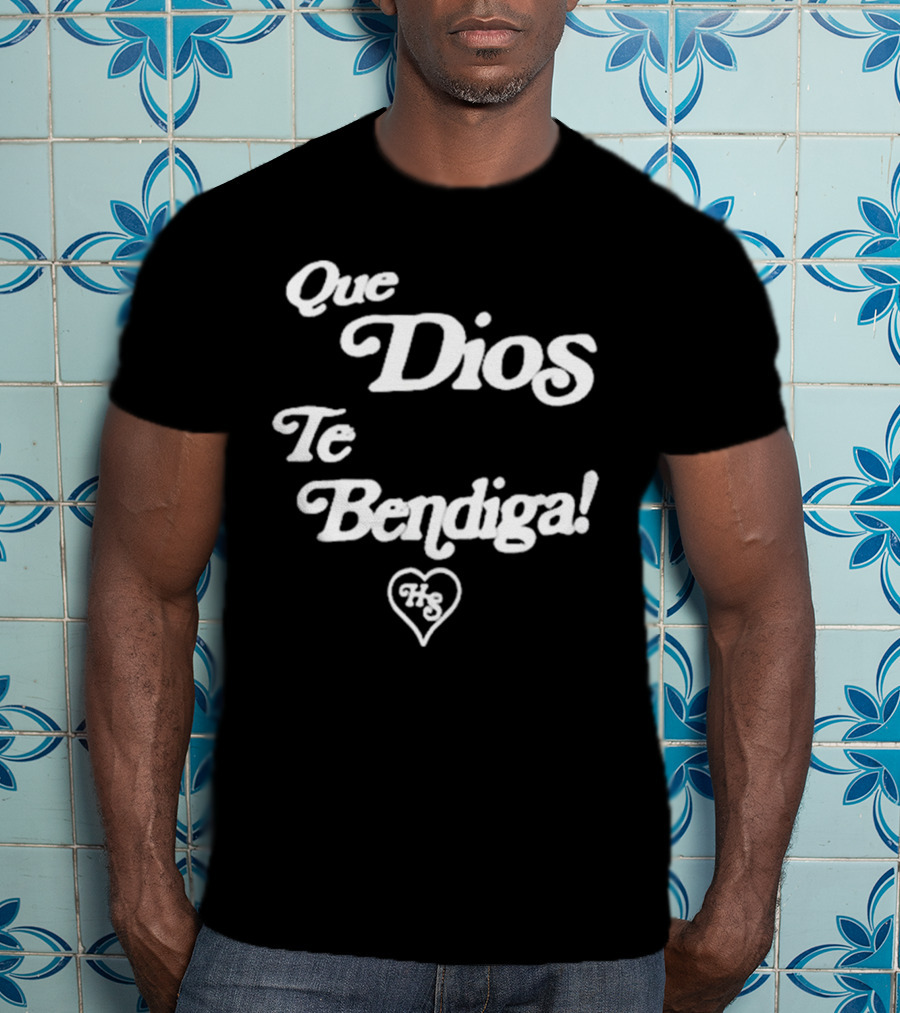 Heaven Sent Que Dios Te Bendiga HS Heart T-Shirt
