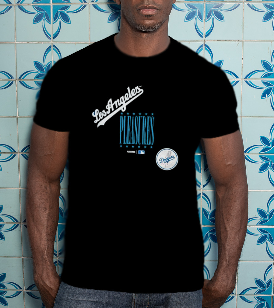 Los Angeles Dodgers PLEASURES MLB Collaboration T-Shirt
