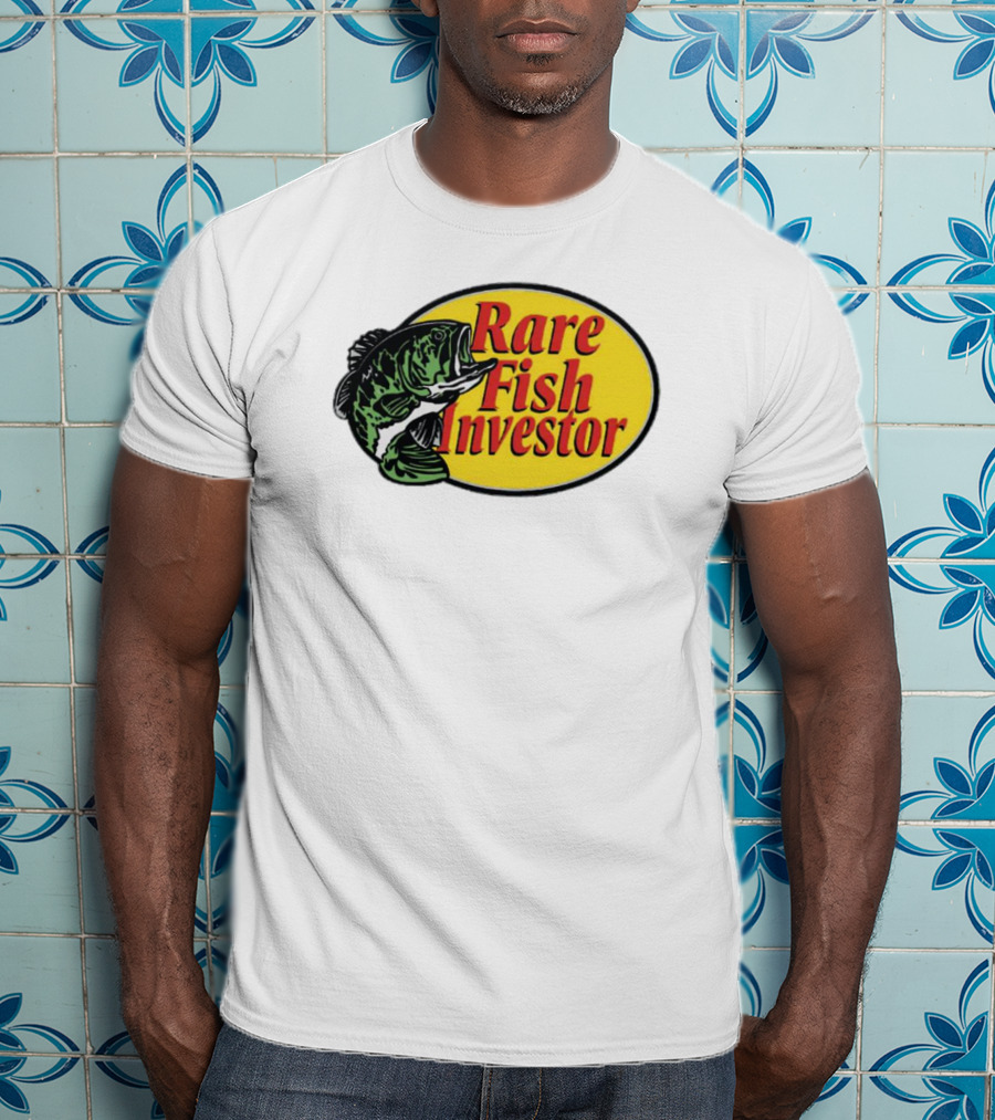 Rare Fish Investor Yellow Oval Emblem With Bass T-Shirt