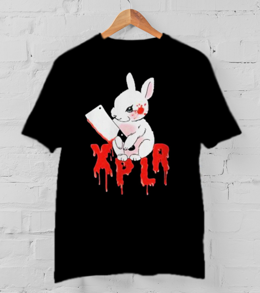 XPLR Bloodstained Rabbit With Cleaver T-Shirt