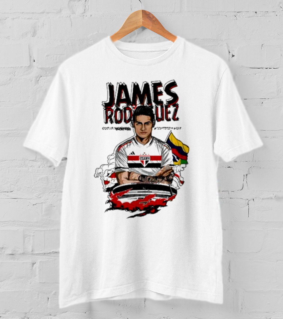 James Rodriguez Sao Paulo Football Colombia Flag T-Shirt