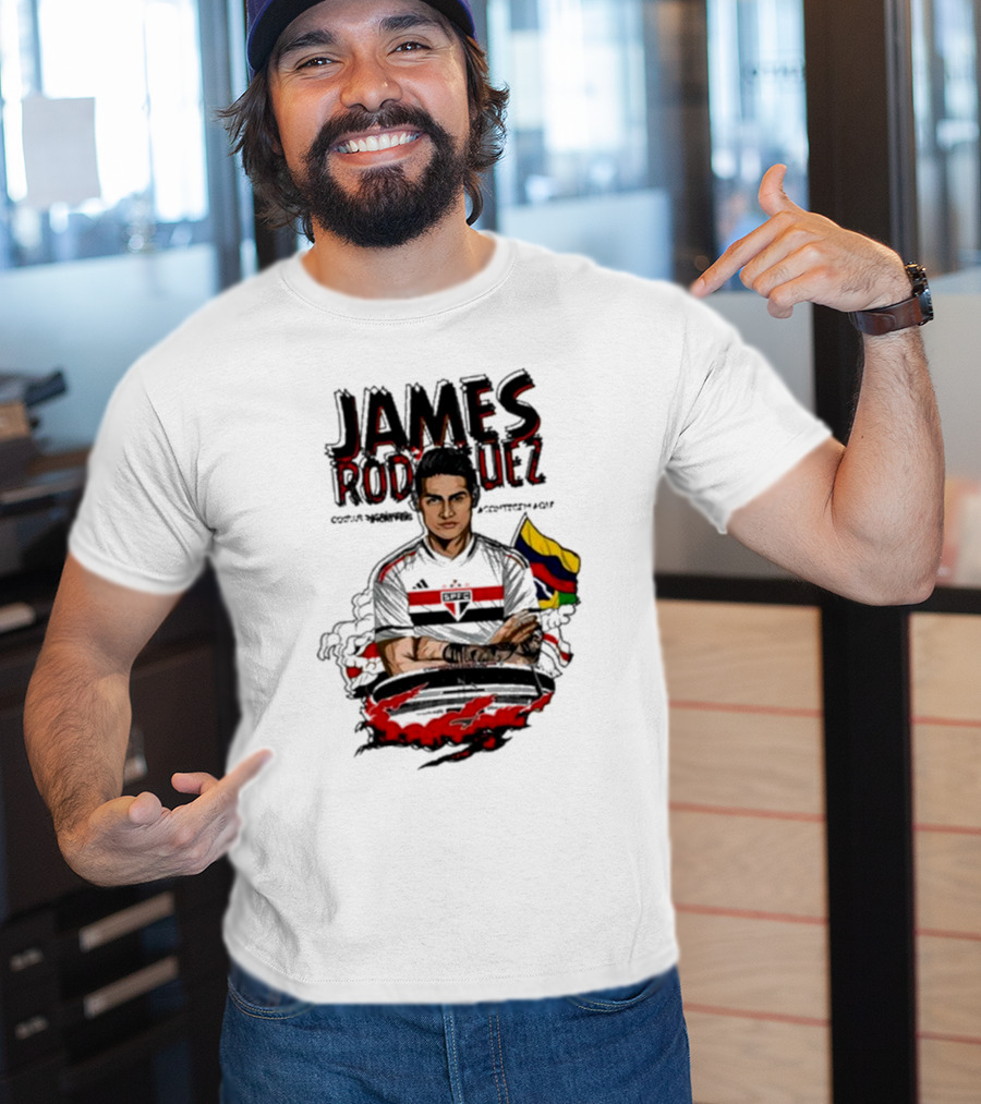 James Rodriguez Sao Paulo Football Colombia Flag T-Shirt