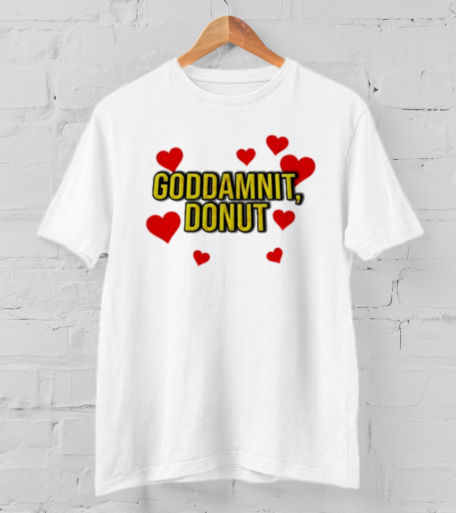 Dungeoncrawlercarl Goddamnit Donut Red Hearts T-Shirt