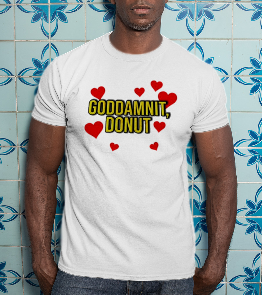 Dungeoncrawlercarl Goddamnit Donut Red Hearts T-Shirt