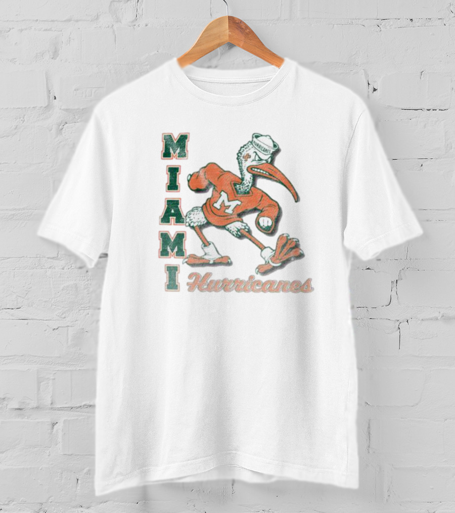 Miami Hurricanes Vintage Ibis Mascot Phase Out '47 Franklin T-Shirt