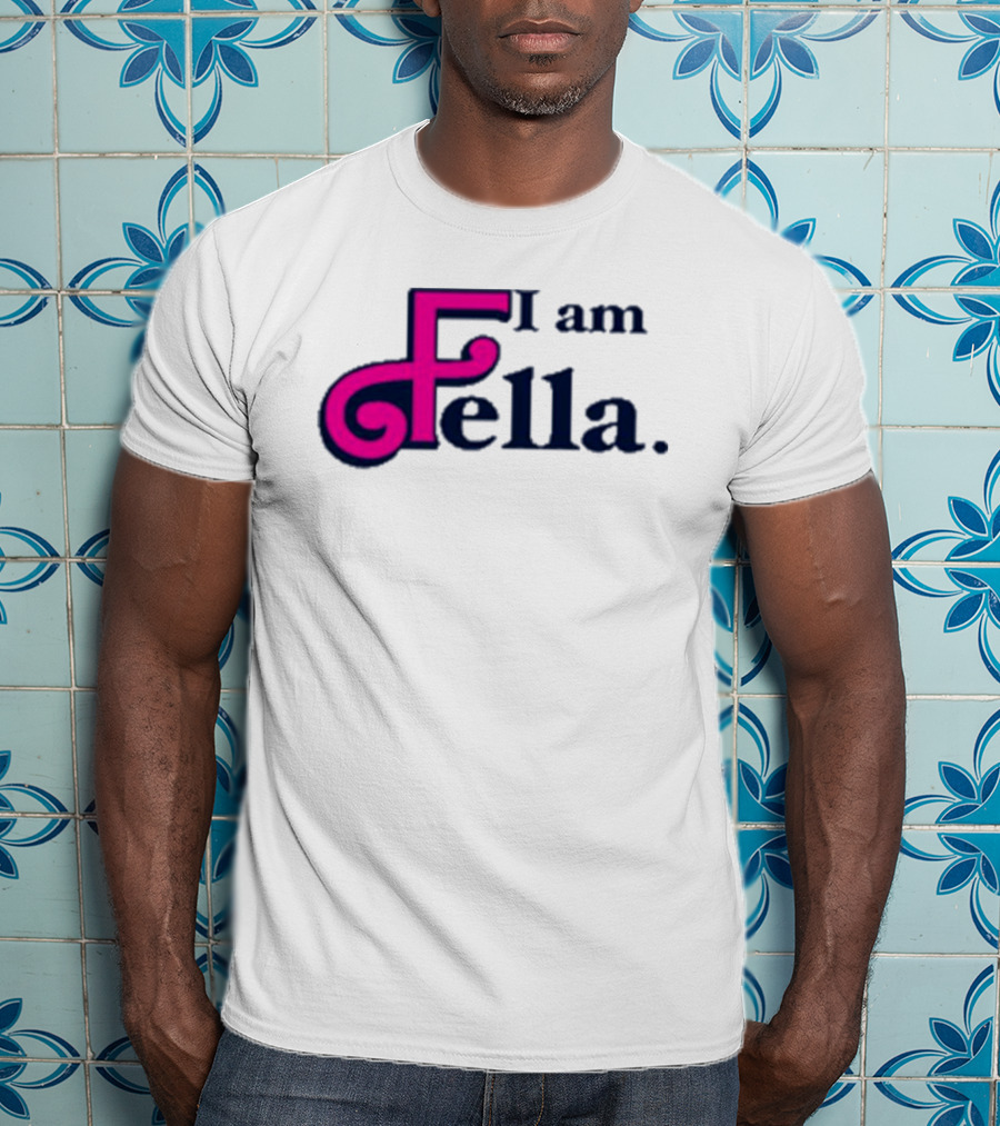 Nafo I Am Fella Bold Swirl Lettering T-Shirt