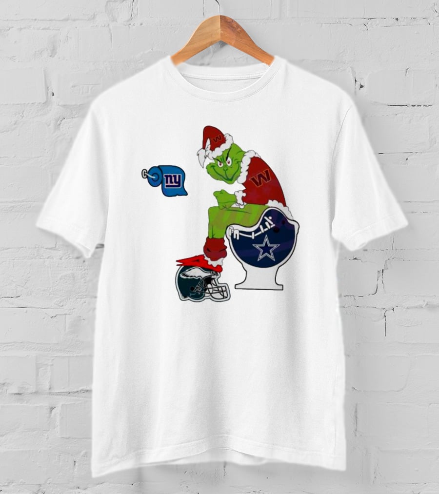 The Grinch New York Giants Dallas Cowboys Philadelphia Eagles Washington Commanders NFL Rivalry T-Shirt