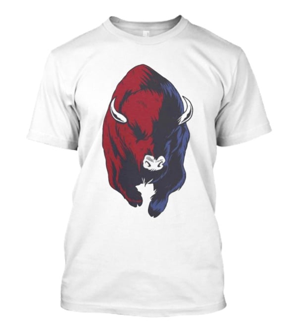 Bull Duality Red Blue Contrast T-Shirt