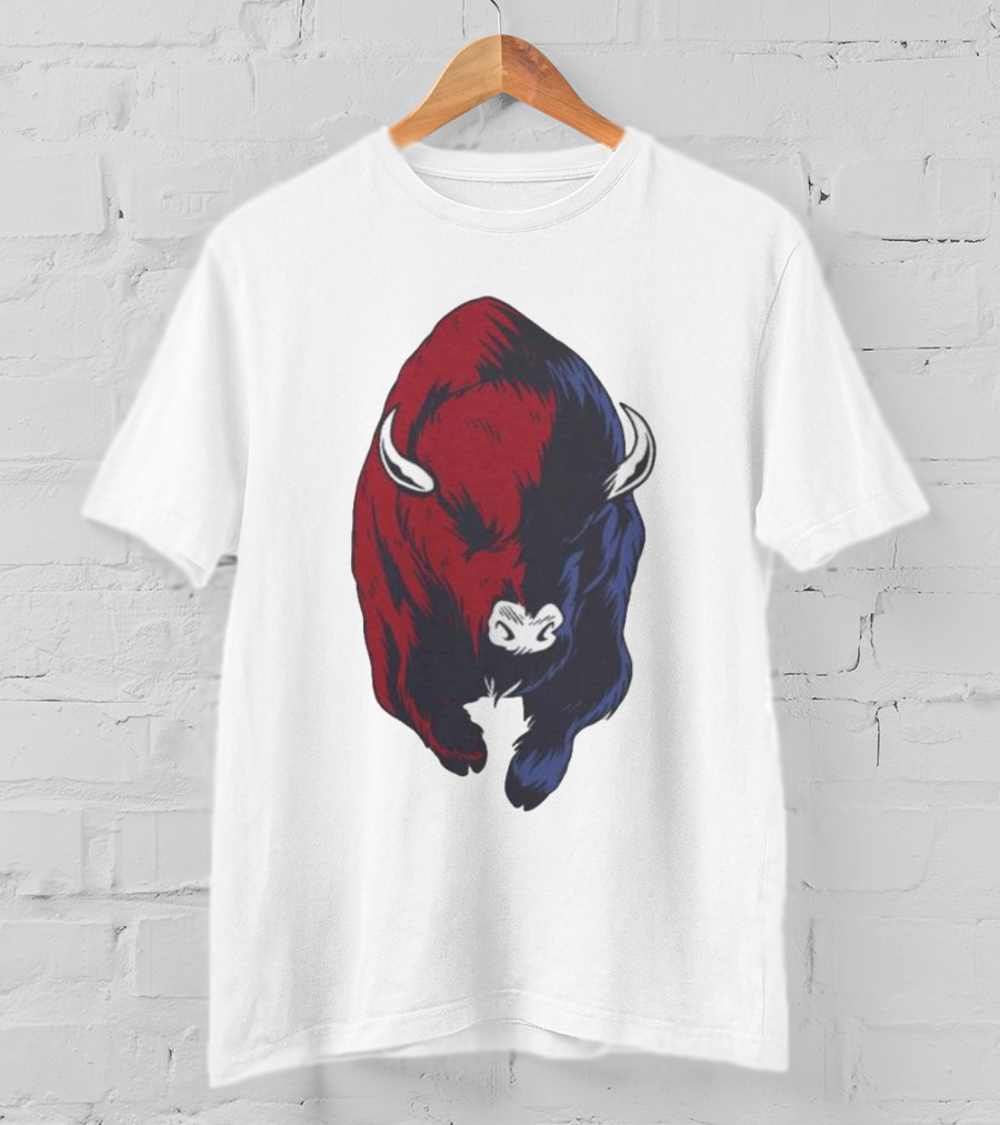 Bull Duality Red Blue Contrast T-Shirt