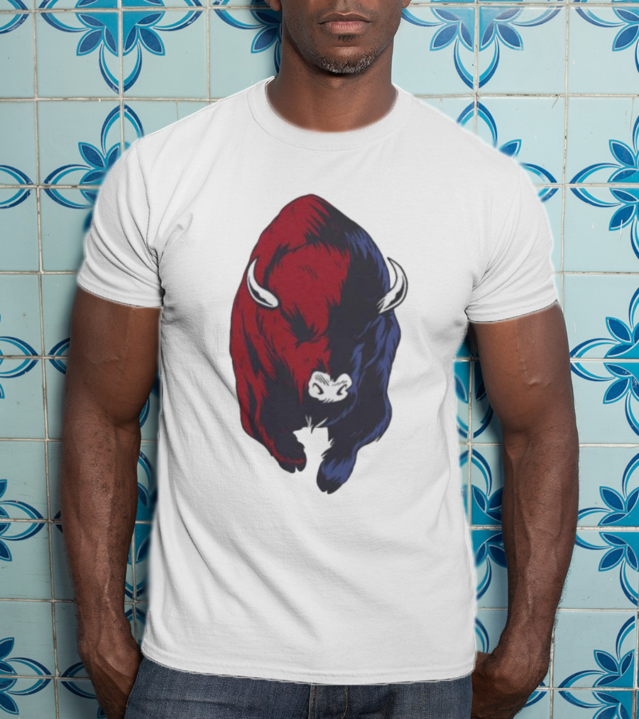 Bull Duality Red Blue Contrast T-Shirt
