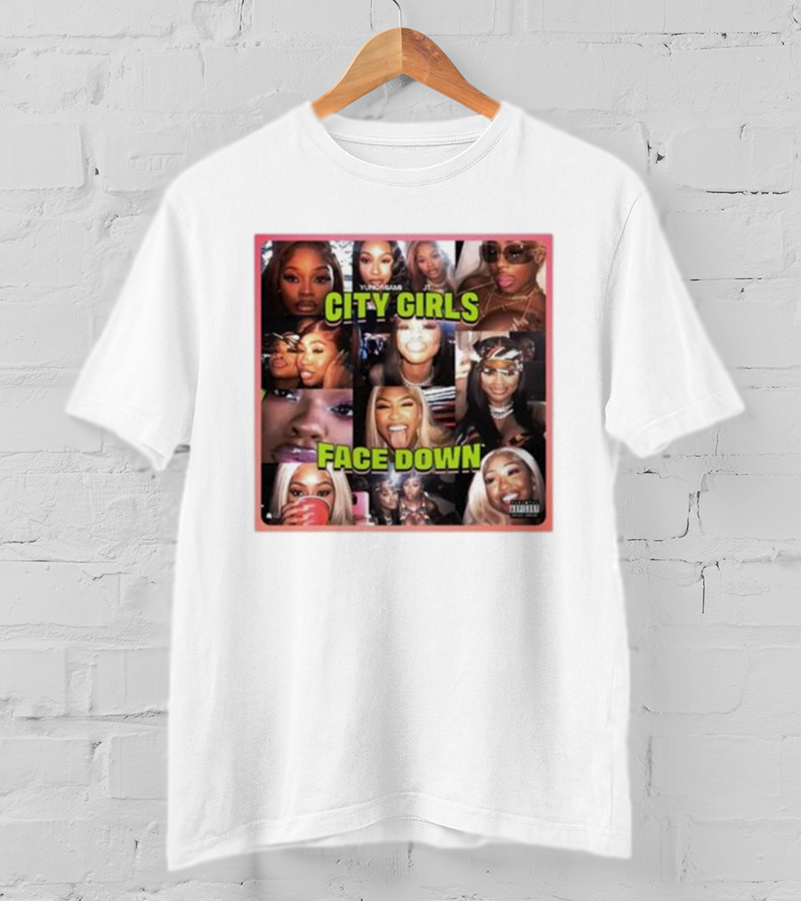 Citygirls Yung Miami Jt City Girls Face Down Parental Advisory T-Shirt