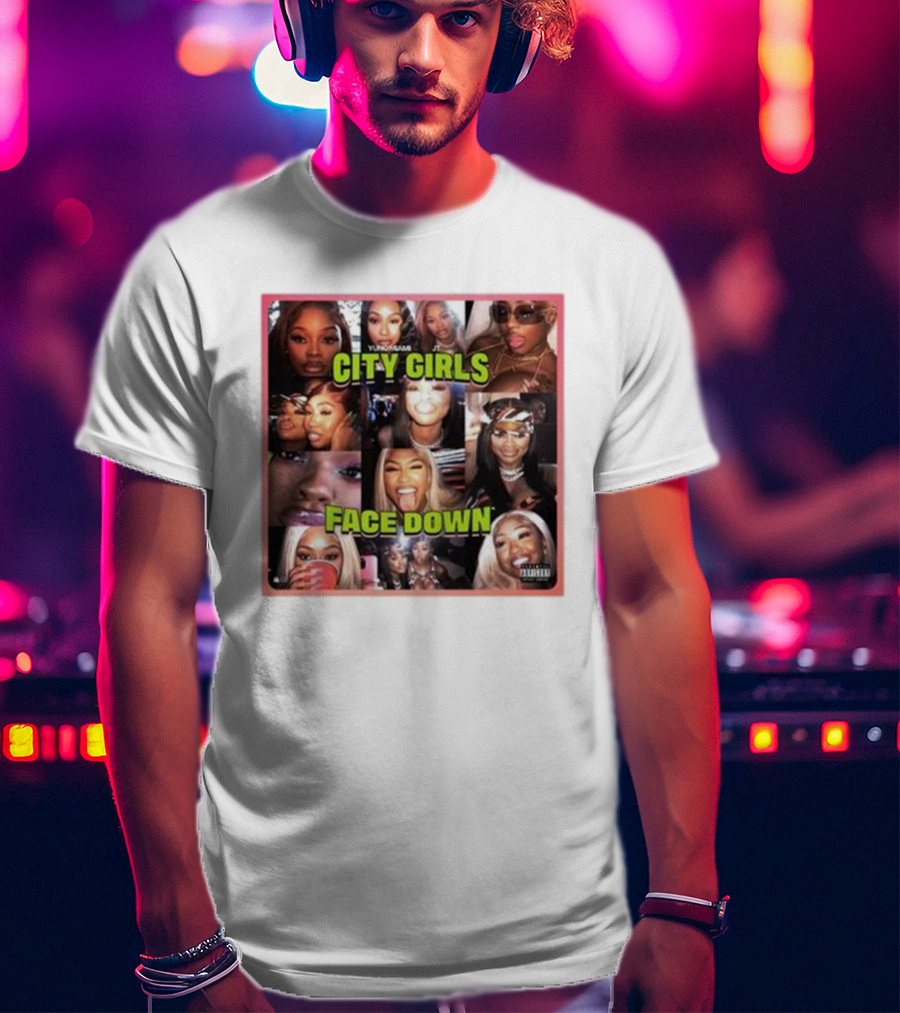 Citygirls Yung Miami Jt City Girls Face Down Parental Advisory T-Shirt