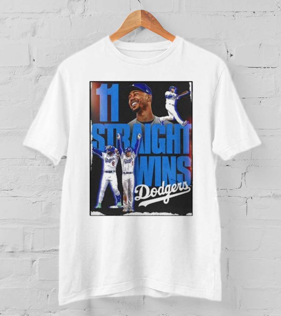 11 Straight Wins Dodgers T-Shirt