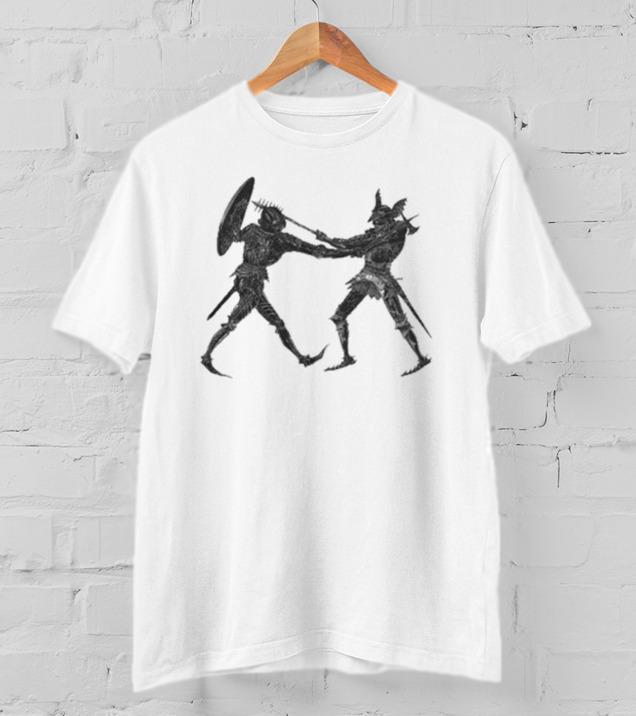 Night Shift Vivere Warrior Silhouettes Combat Scene T-Shirt