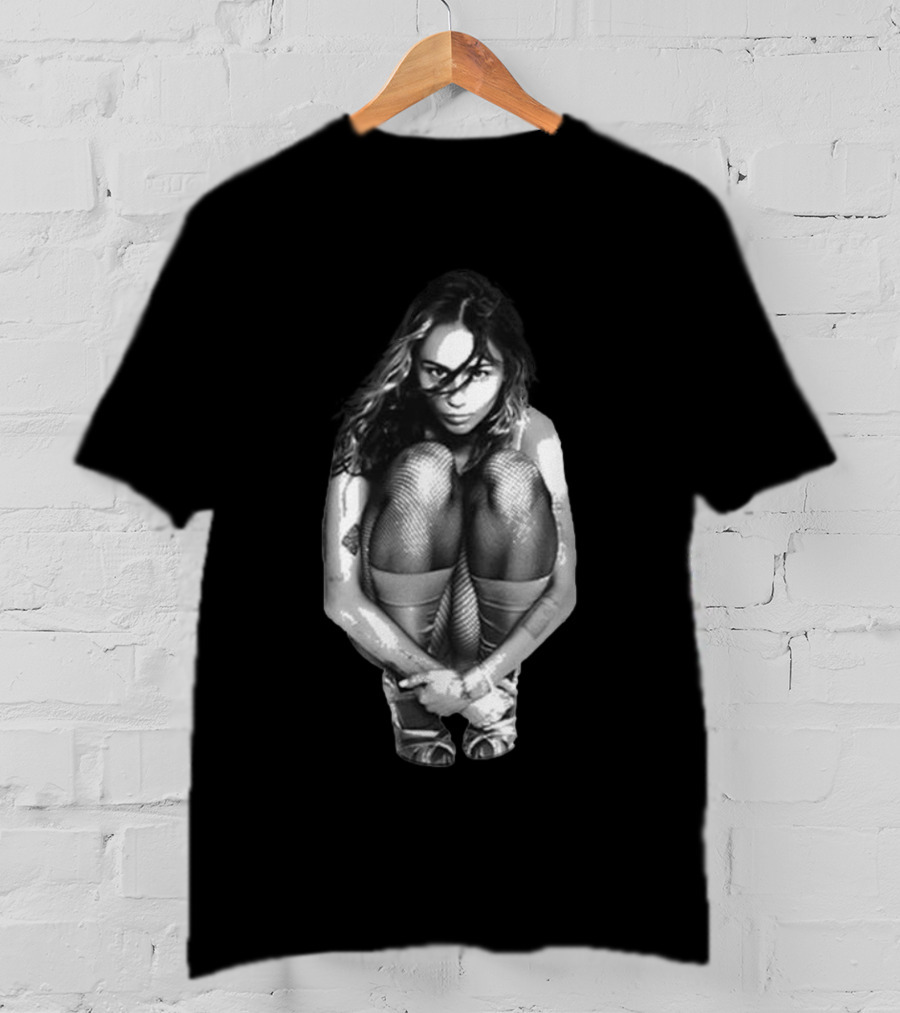 Used To Be Young Black And White Crouching Woman Photography T-Shirt