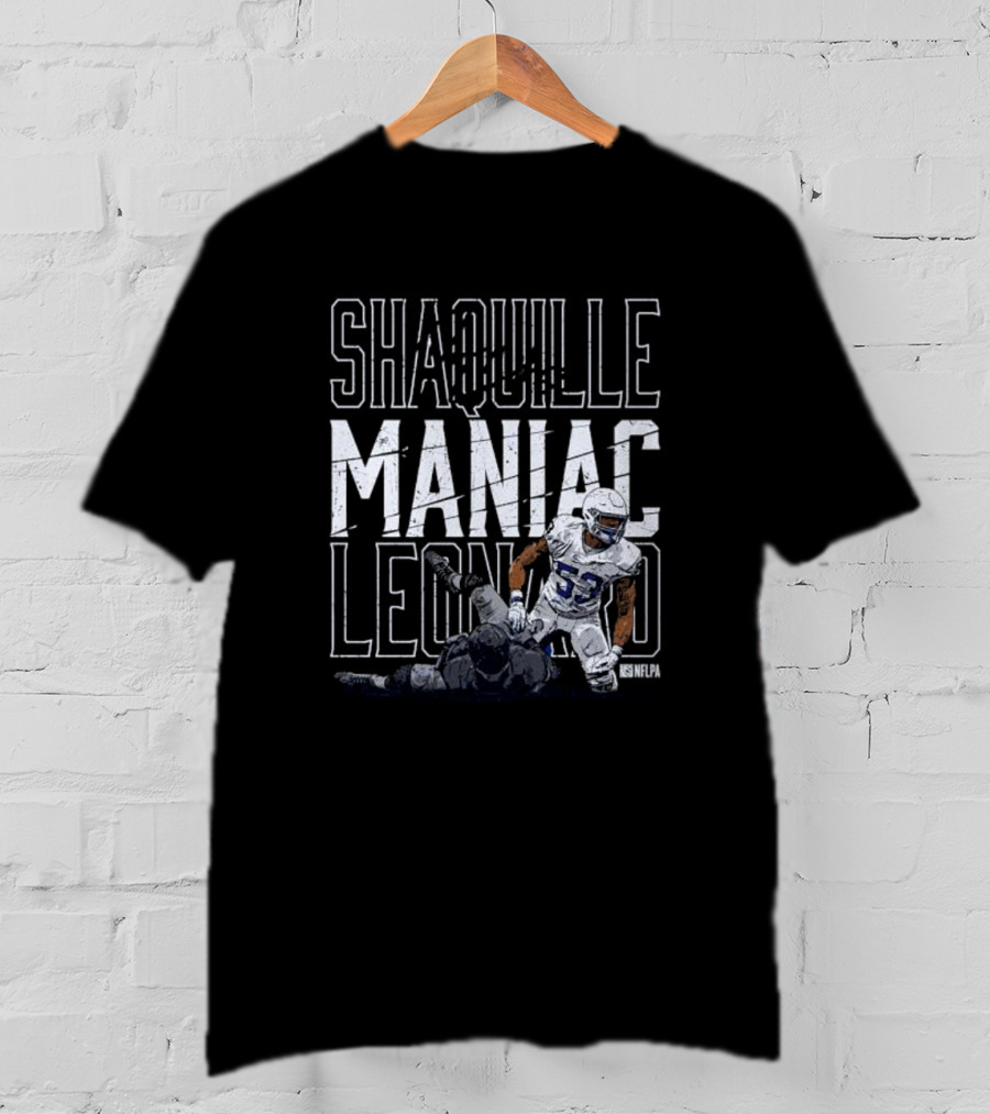 Shaquille Leonard Maniac NFLPA Signature Indianapolis Colts T-Shirt