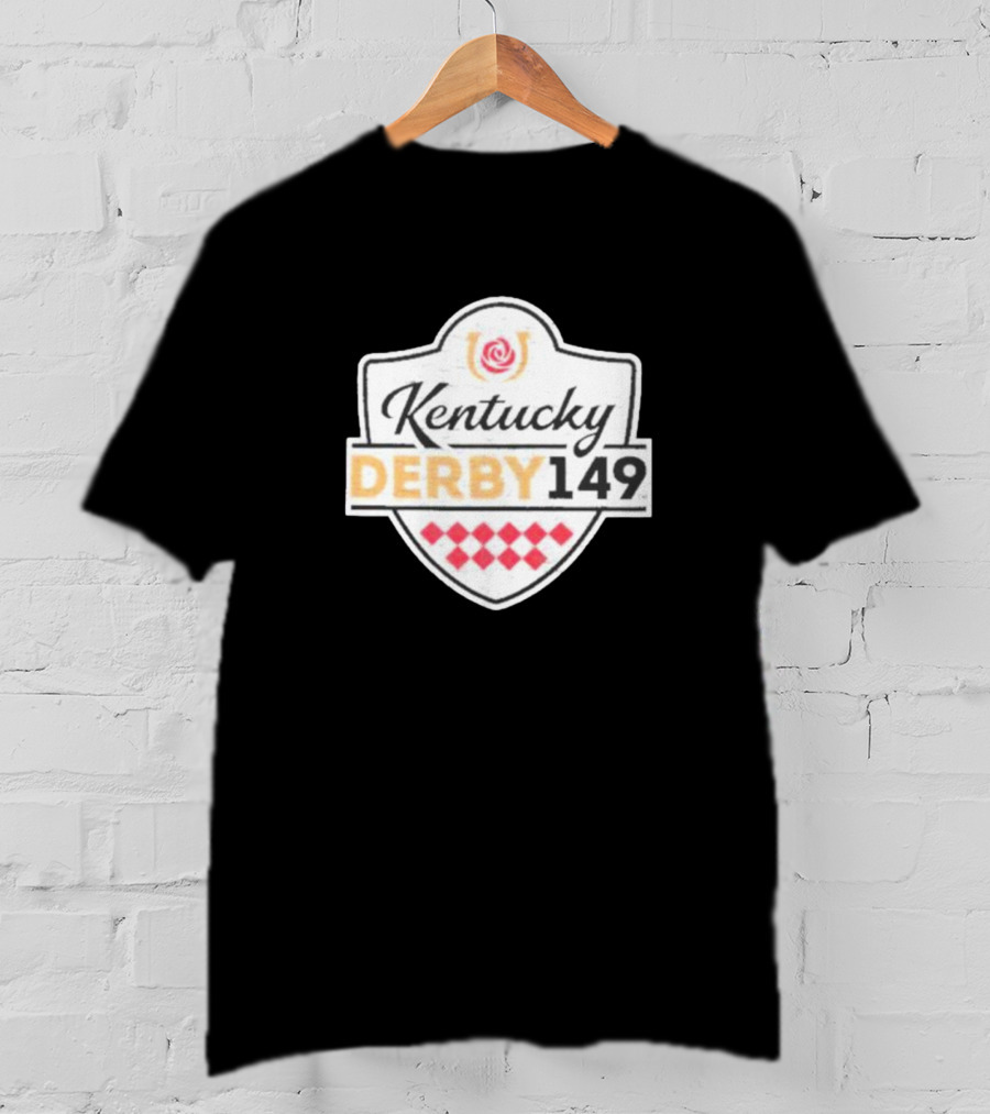 Kentucky Derby 149 Shield Logo Store 47 Black Premier Franklin T-Shirt