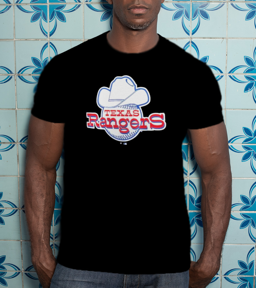 Texas Rangers Cooperstown Collection Cowboy Hat Baseball T-Shirt