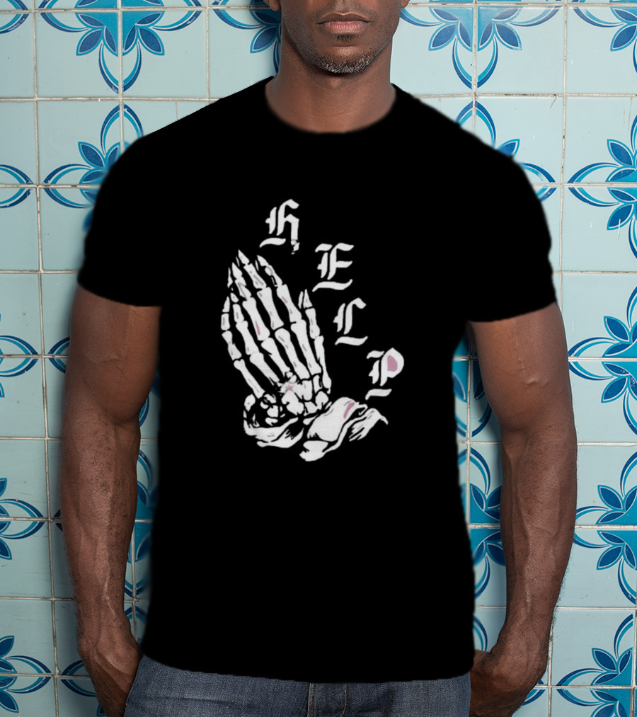Brandon Lake Store Lake HELP Skeleton Hand Bones T-Shirt