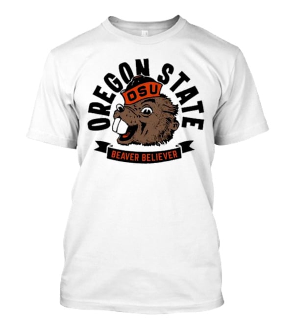 Oregon State OSU Beaver Believer Retro Mascot T-Shirt
