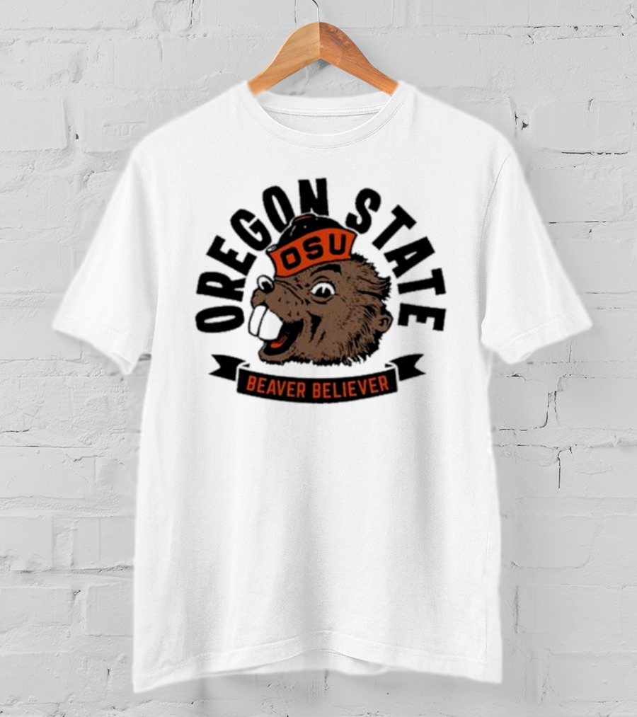 Oregon State OSU Beaver Believer Retro Mascot T-Shirt