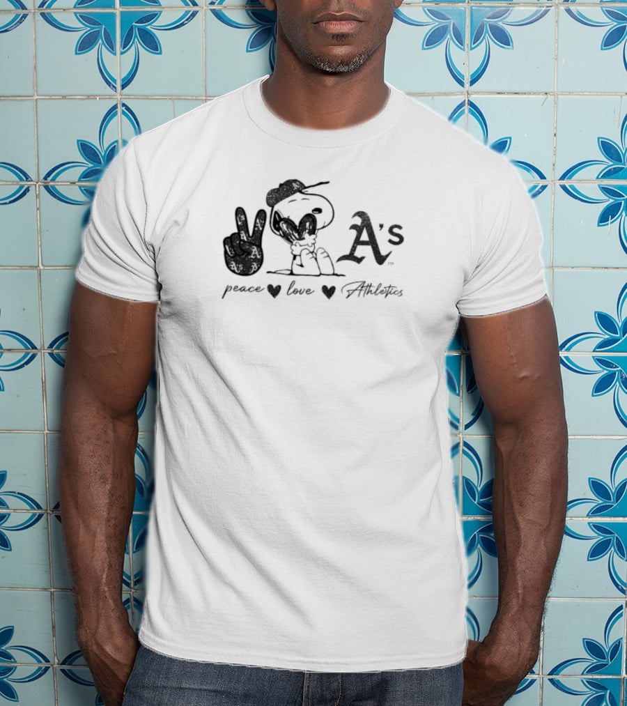 Peace Love Athletics A's Snoopy T-Shirt