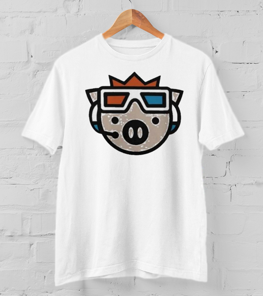 Technoblade Pig With 3D Glasses And Headset T-Shirt