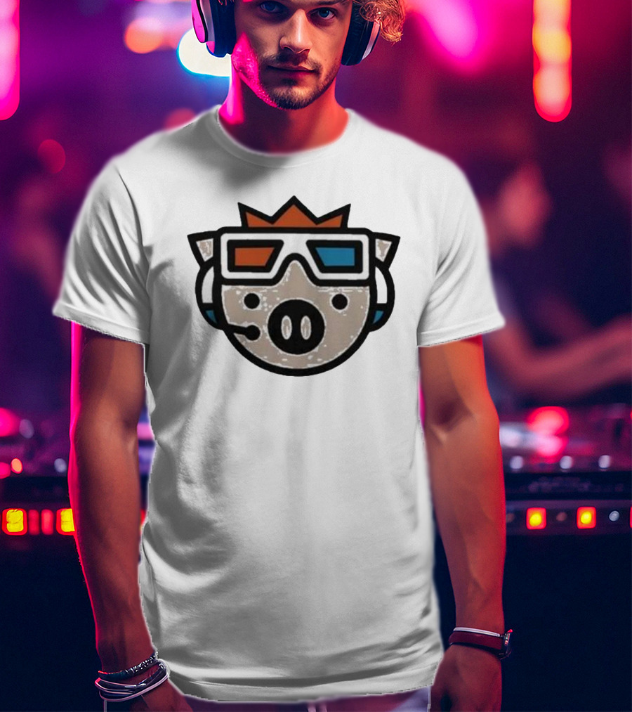 Technoblade Pig With 3D Glasses And Headset T-Shirt