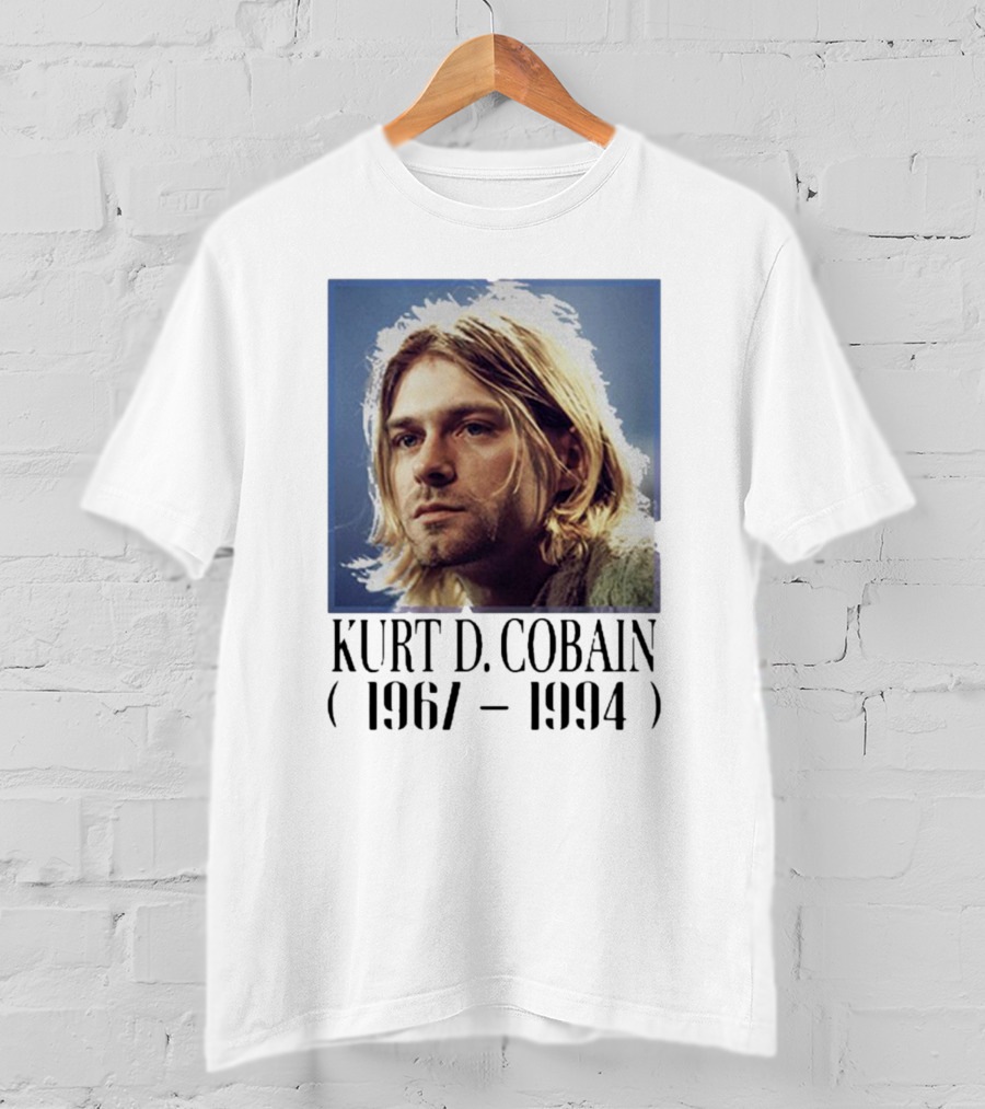 Vintage Kurt D. Cobain 1967-1994 Memorial Painting T-Shirt
