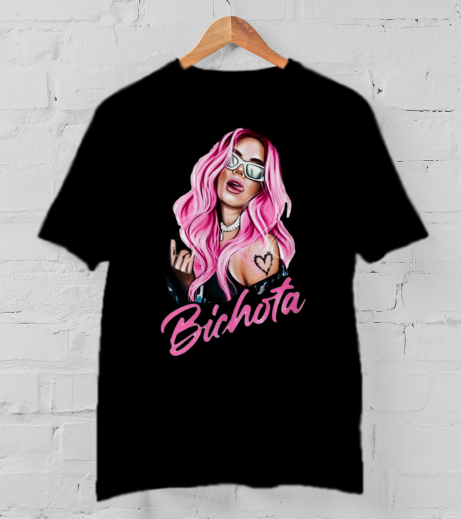 Karol G Pink Hair La Bichota Reggaeton Fan Birthday Gift T-Shirt
