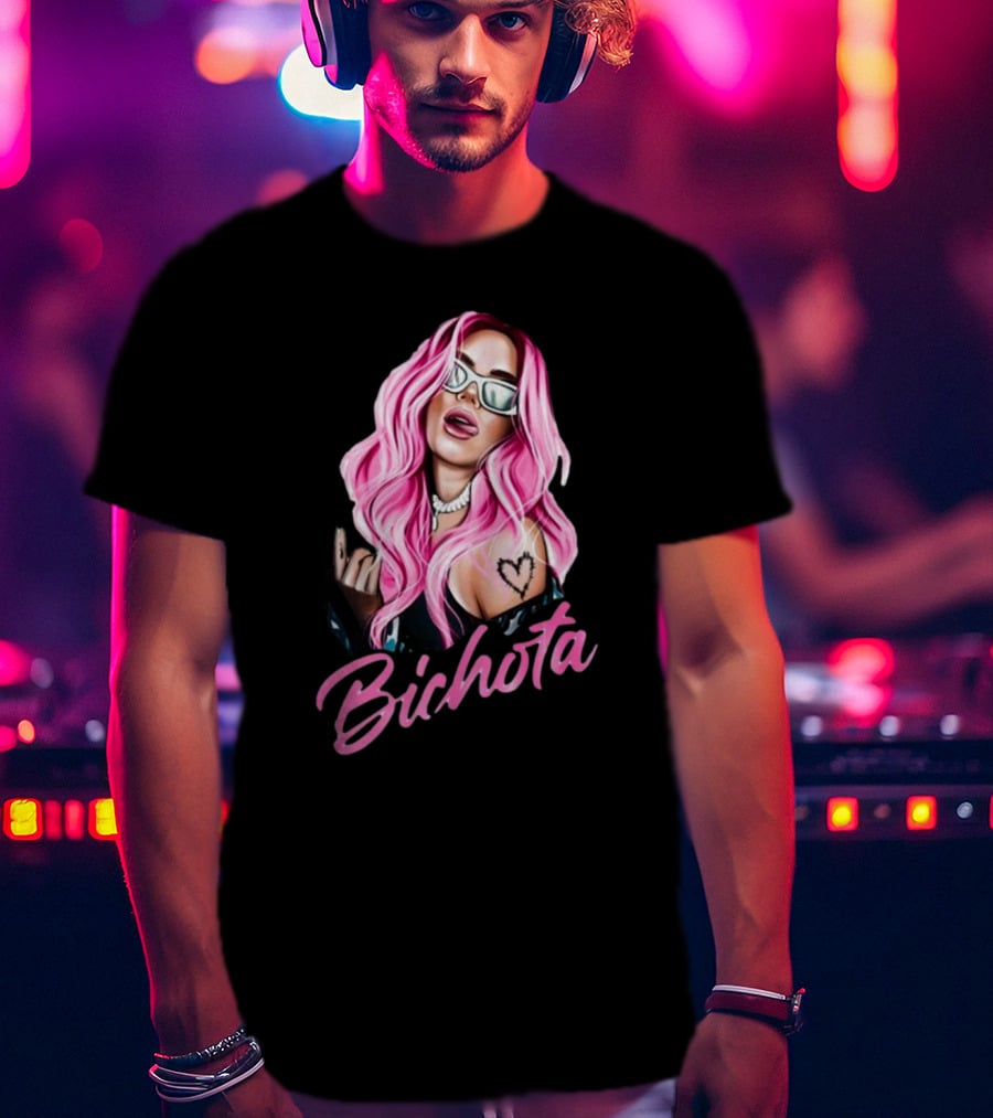Karol G Pink Hair La Bichota Reggaeton Fan Birthday Gift T-Shirt