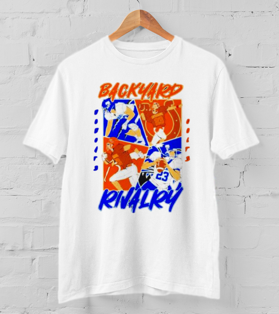 Backyard Rivalry Bobcats Colts Football Game Day Matchup T-Shirt