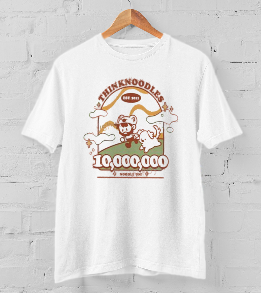 THINKNOODLES EST. 2011 NOODLE ON 10,000,000 T-Shirt