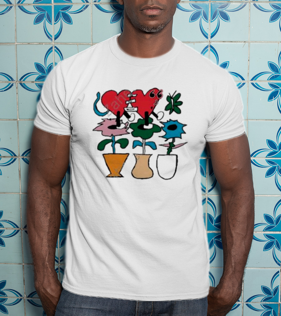 Knuckle Puck Losing What We Love New Red Heart Green Flowers Blue Blooms T-Shirt