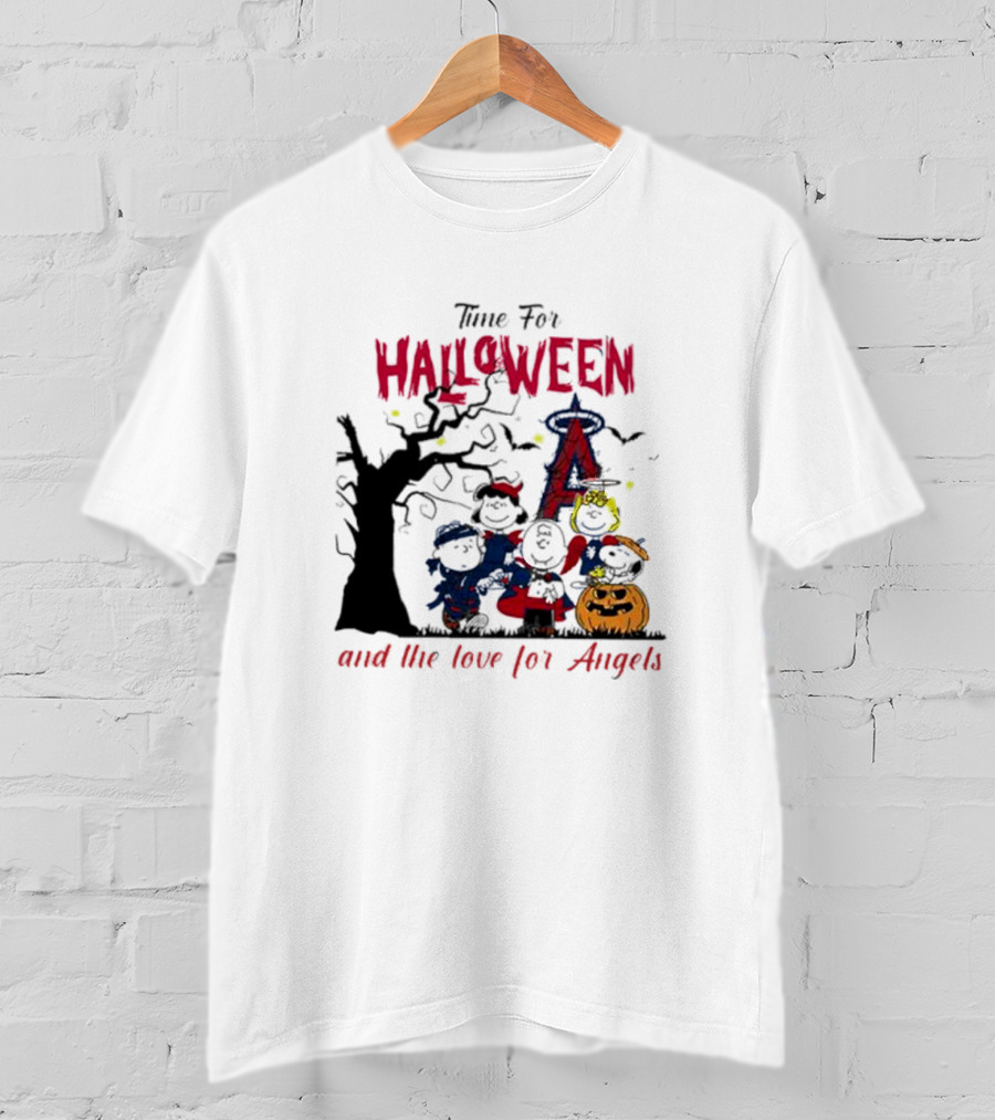 Time For Halloween And The Love For Angels With Festive Costumes And Jack-o'-Lantern T-Shirt