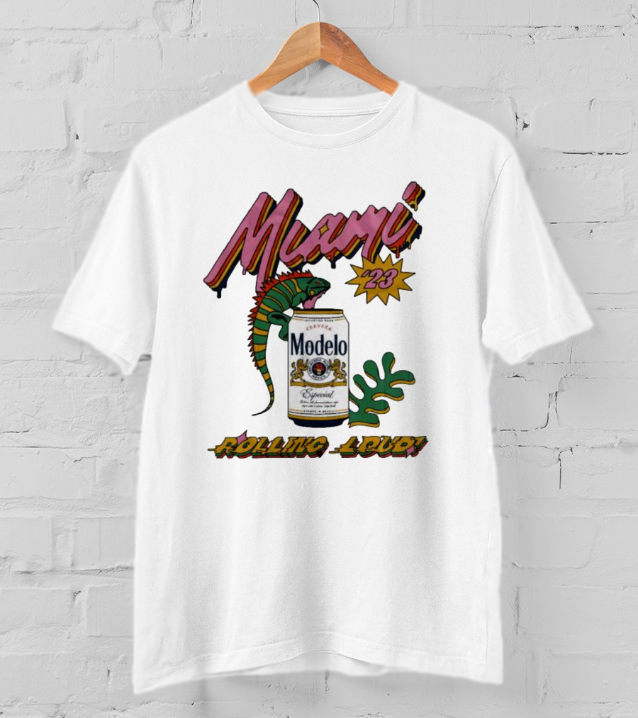 Miami 23 Iguana Modelo Rolling Loud T-Shirt