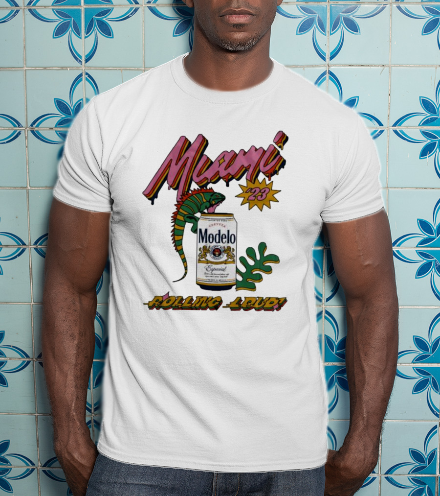 Miami 23 Iguana Modelo Rolling Loud T-Shirt