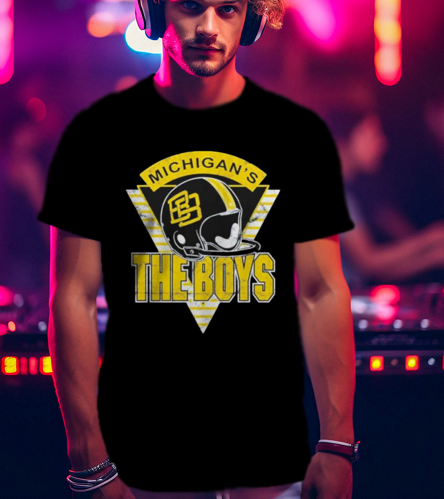 Bussin’ With The Boys Michigan’s The Boys Helmet T-Shirt