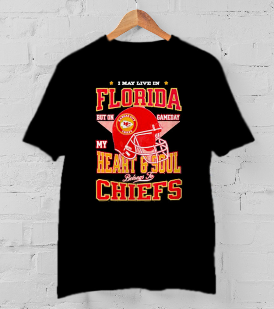 Florida Gameday Heart And Soul Belongs To Kansas City Chiefs T-Shirt